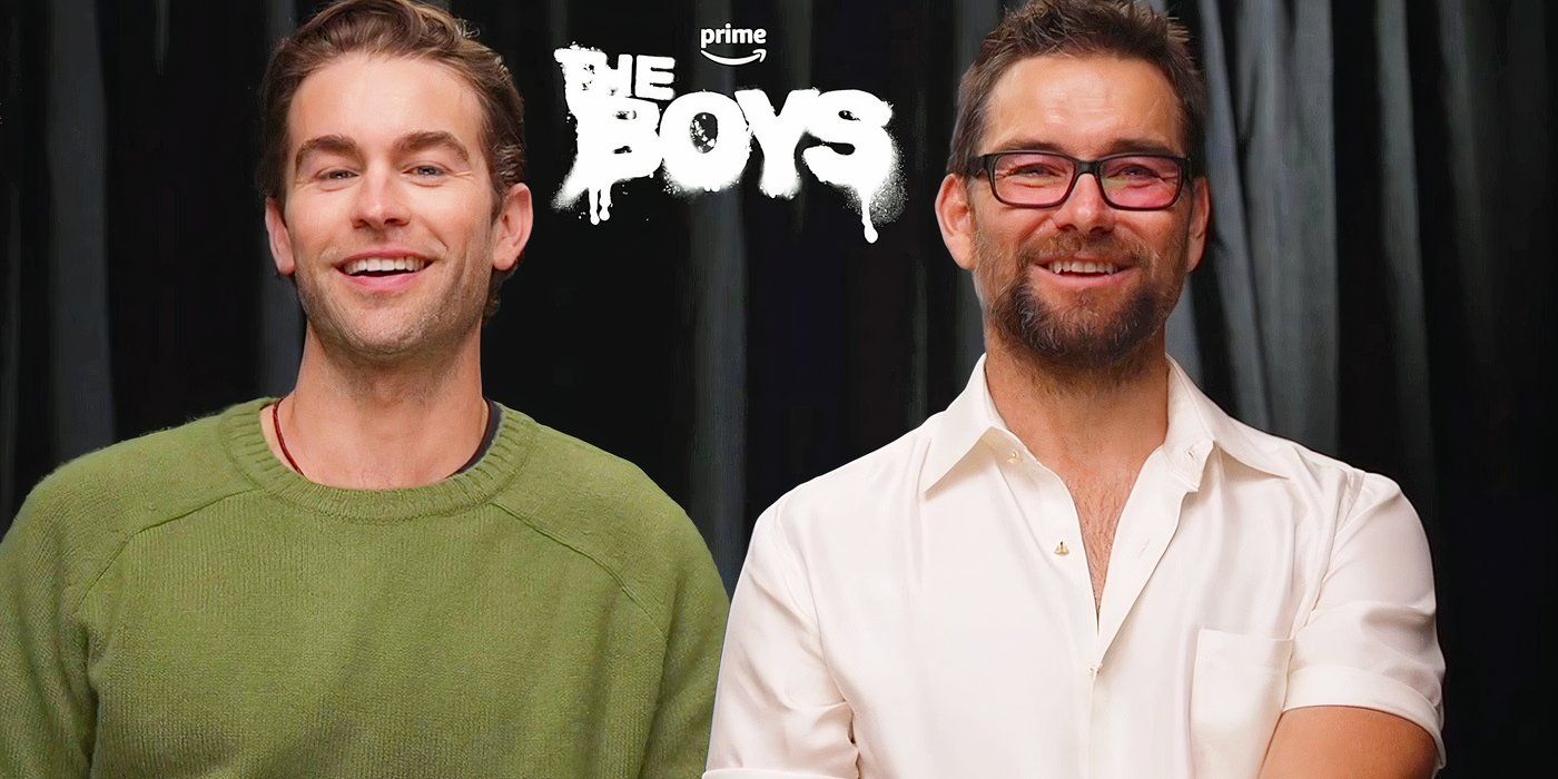 Edited image of Antony Starr & Chace Crawford during The Boys season 4 interview