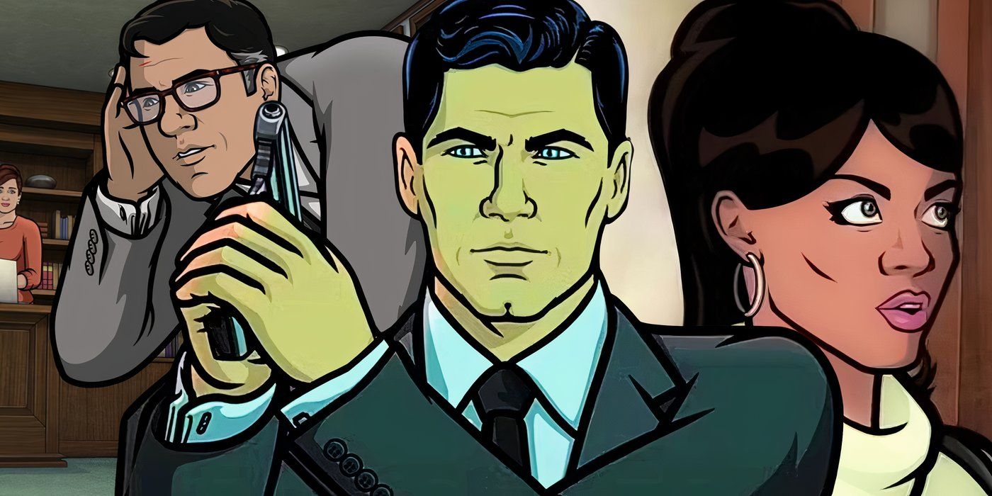 A collage image of Cyril, Archer, and Lana in Archer - created by Tom Russell