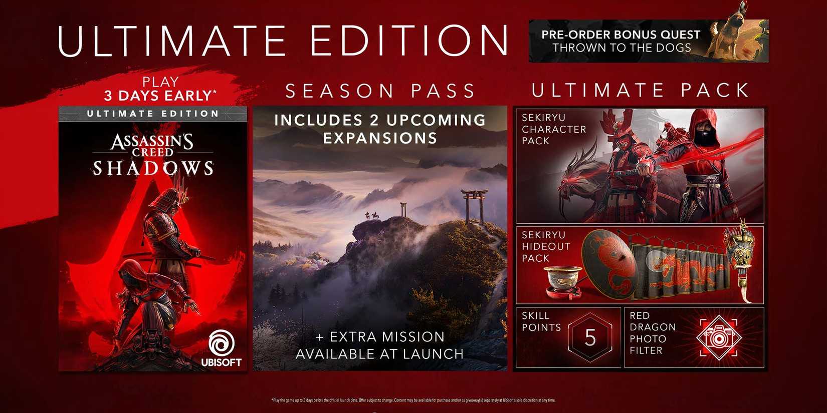Assassin's Creed Shadows - Ultimate Edition content
