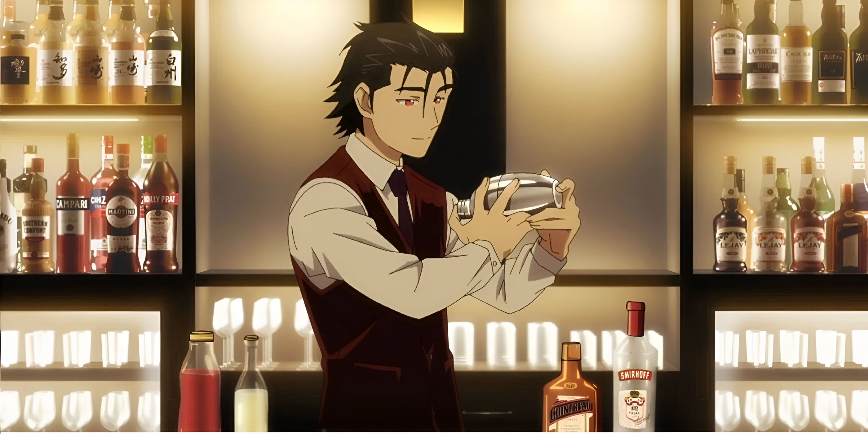 Bartender Glass of God Ryu Asakura Mixing a drink