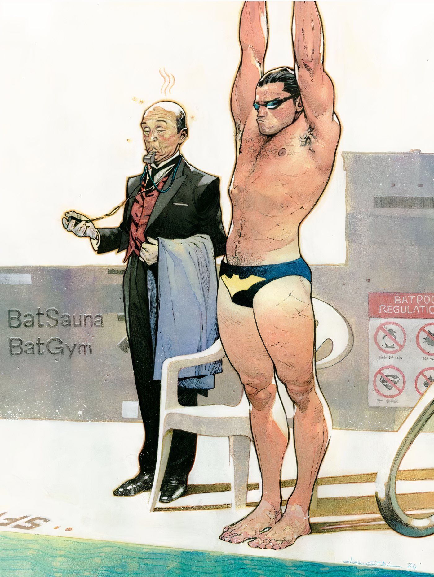 Capa variante do Batman # 151 Oliver com Bruce Wayne e Alfred Pennyworth 