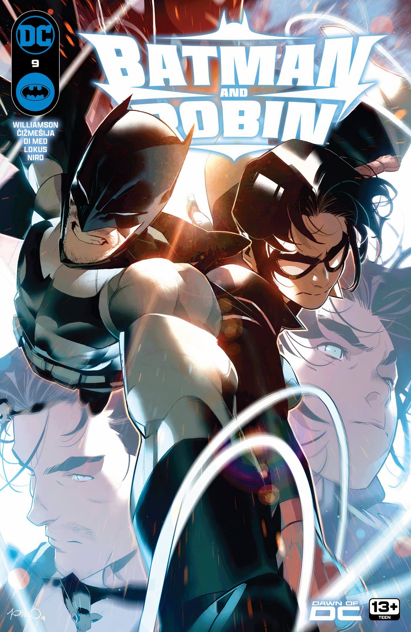 Batman and Robin 10 Cover Bruce and Damian Together DC