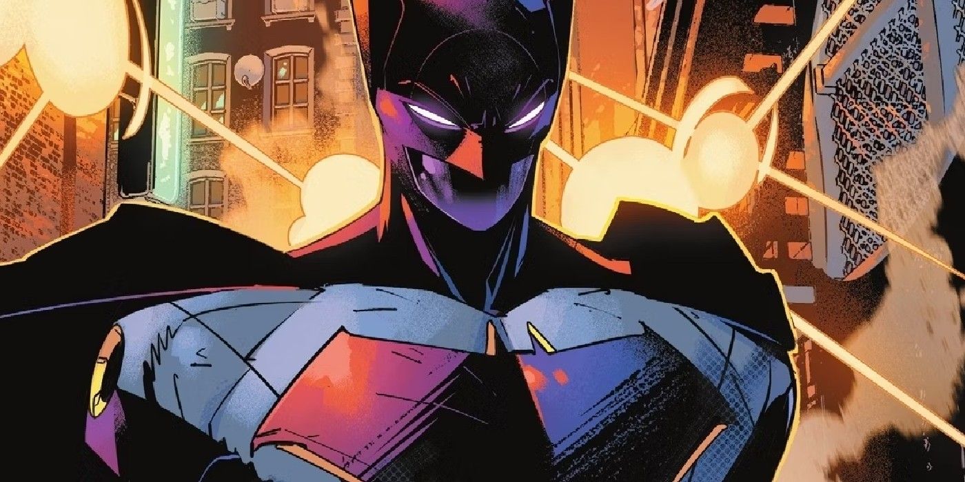 Comic book art: the dark robotic Batman known as Failsafe.