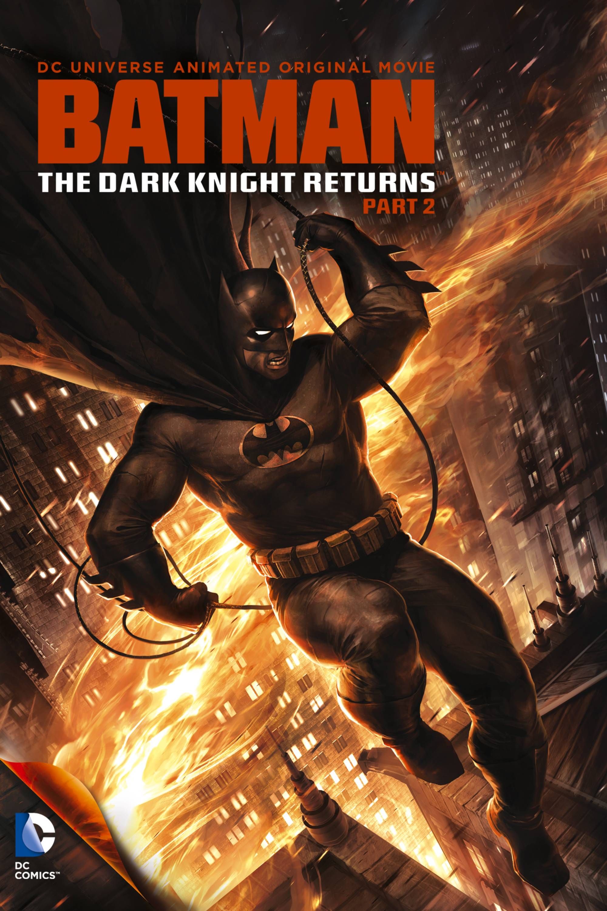 Batman_ The Dark Knight Returns, Part 2 - Poster - Batman On Rope