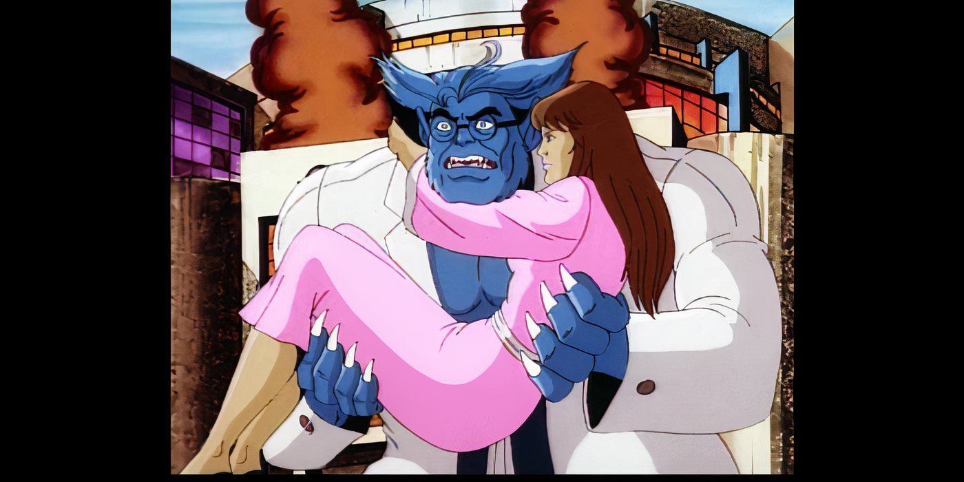 Beast holding Carly in X-Men_ The Animated Series