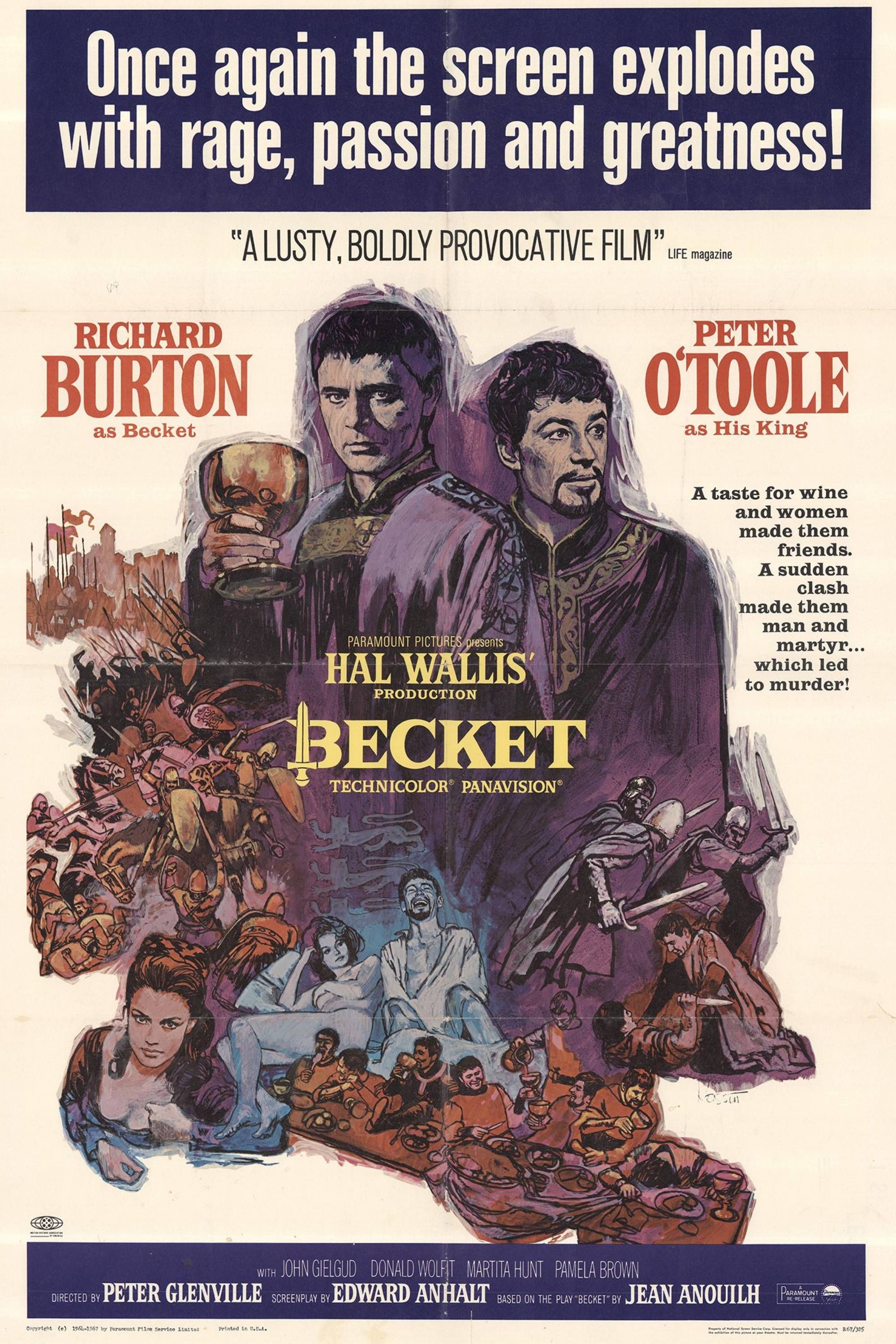 Becket (1964) - Poster - Richard Burton &amp; Peter O&rsquo;Toole