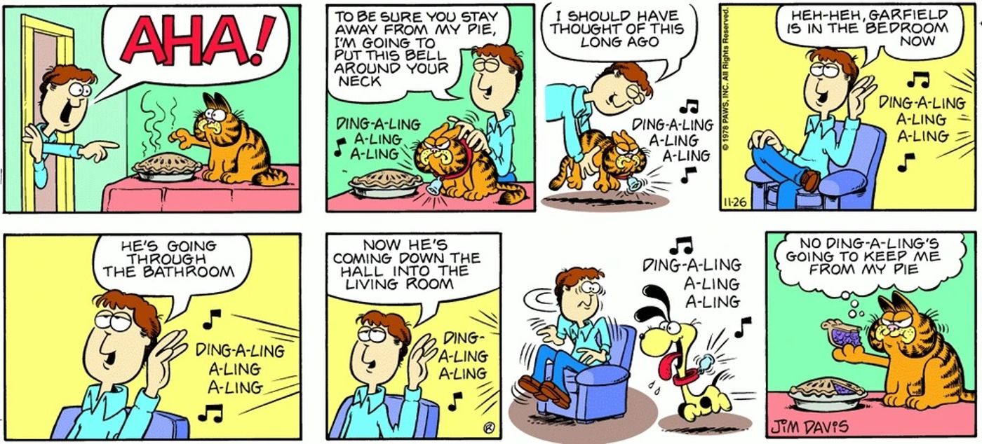 O plano de Jon para saber quando Garfield está comendo sua comida sai pela culatra