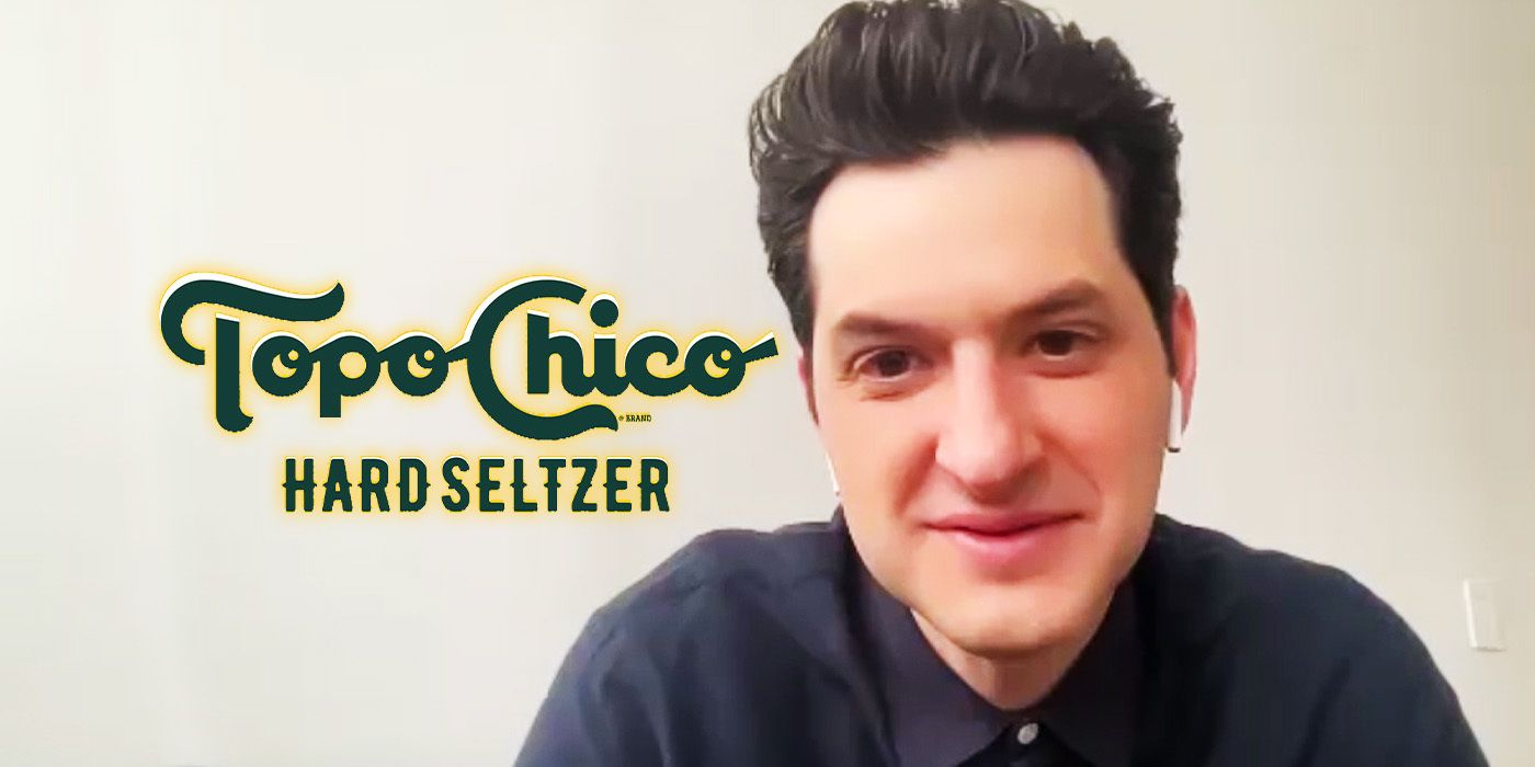 Edited image of Ben Schwartz during Topo Hard Seltzer interview