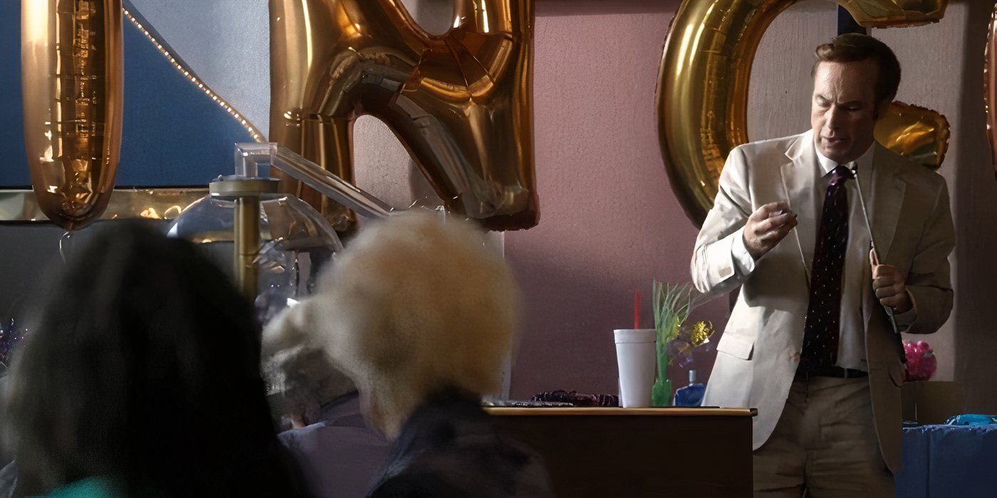 Bob Odenkirk as Jimmy McGill / Saul Goodman hosting a bingo game in Better Call Saul Season 1, Episode 10, “"Marco"