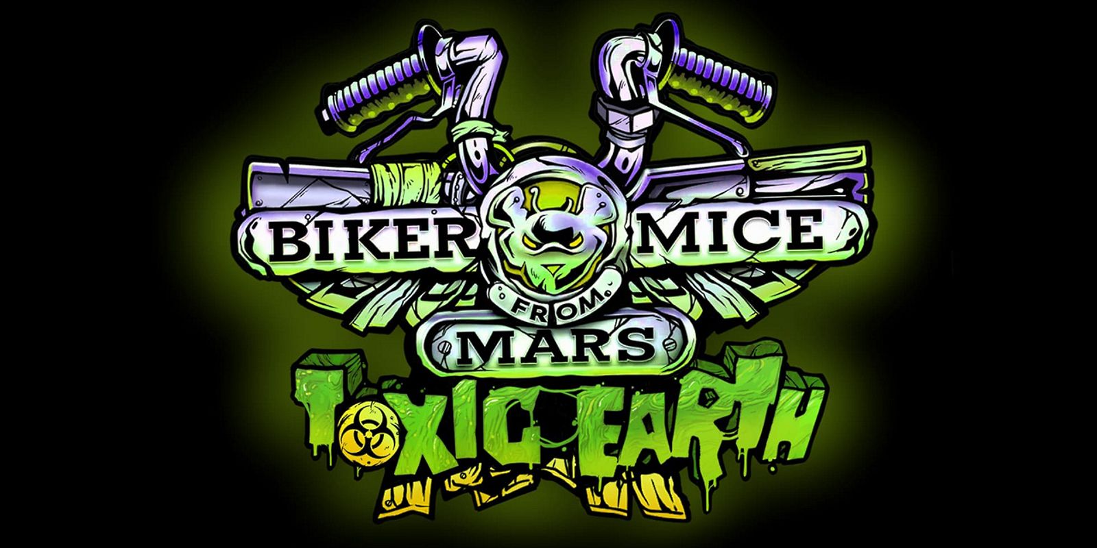 Ratos motociclistas de Marte Toxic Earth Comic Book Logotipo oficial Art-1