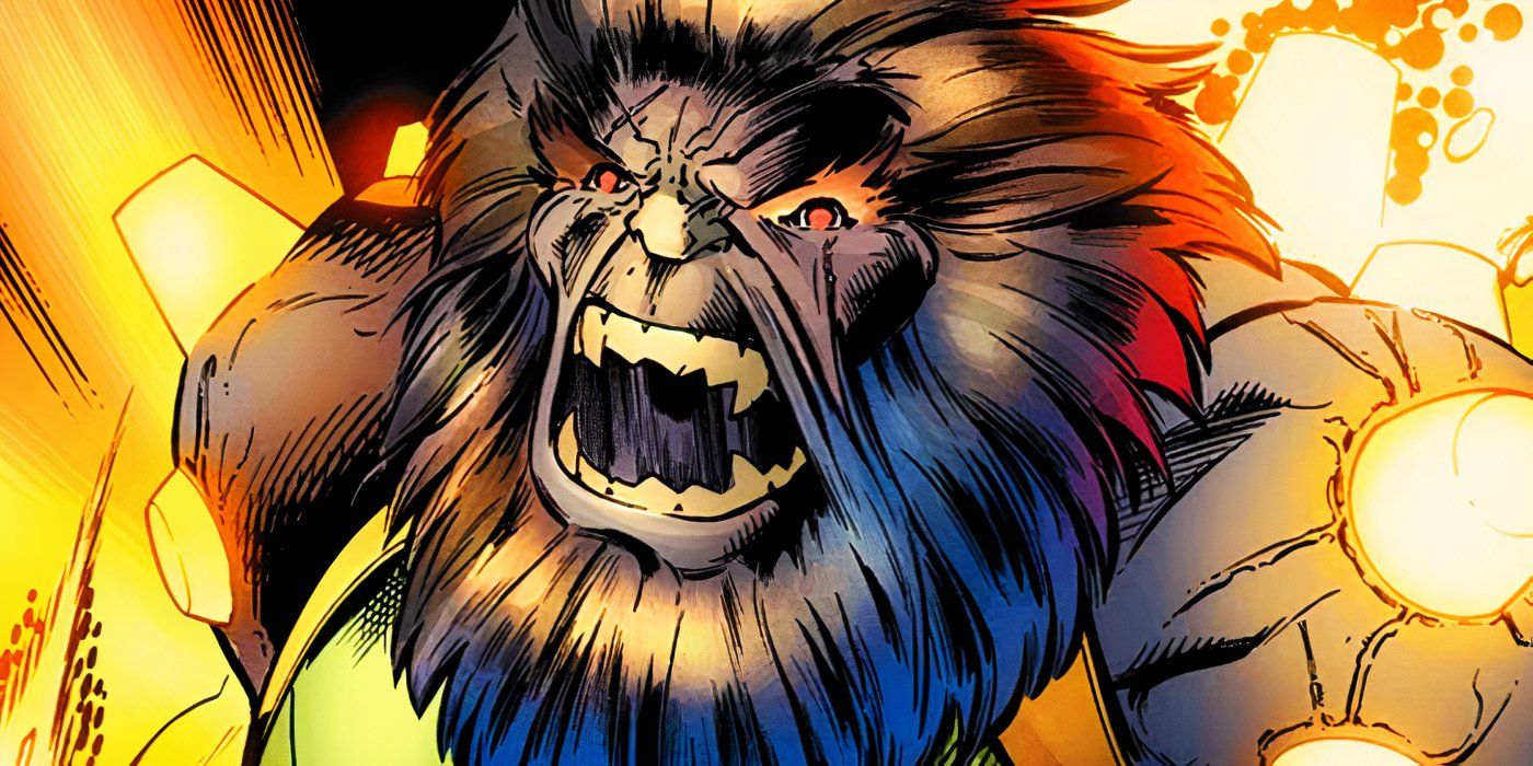 Blastaar roaring in Marvel Comics