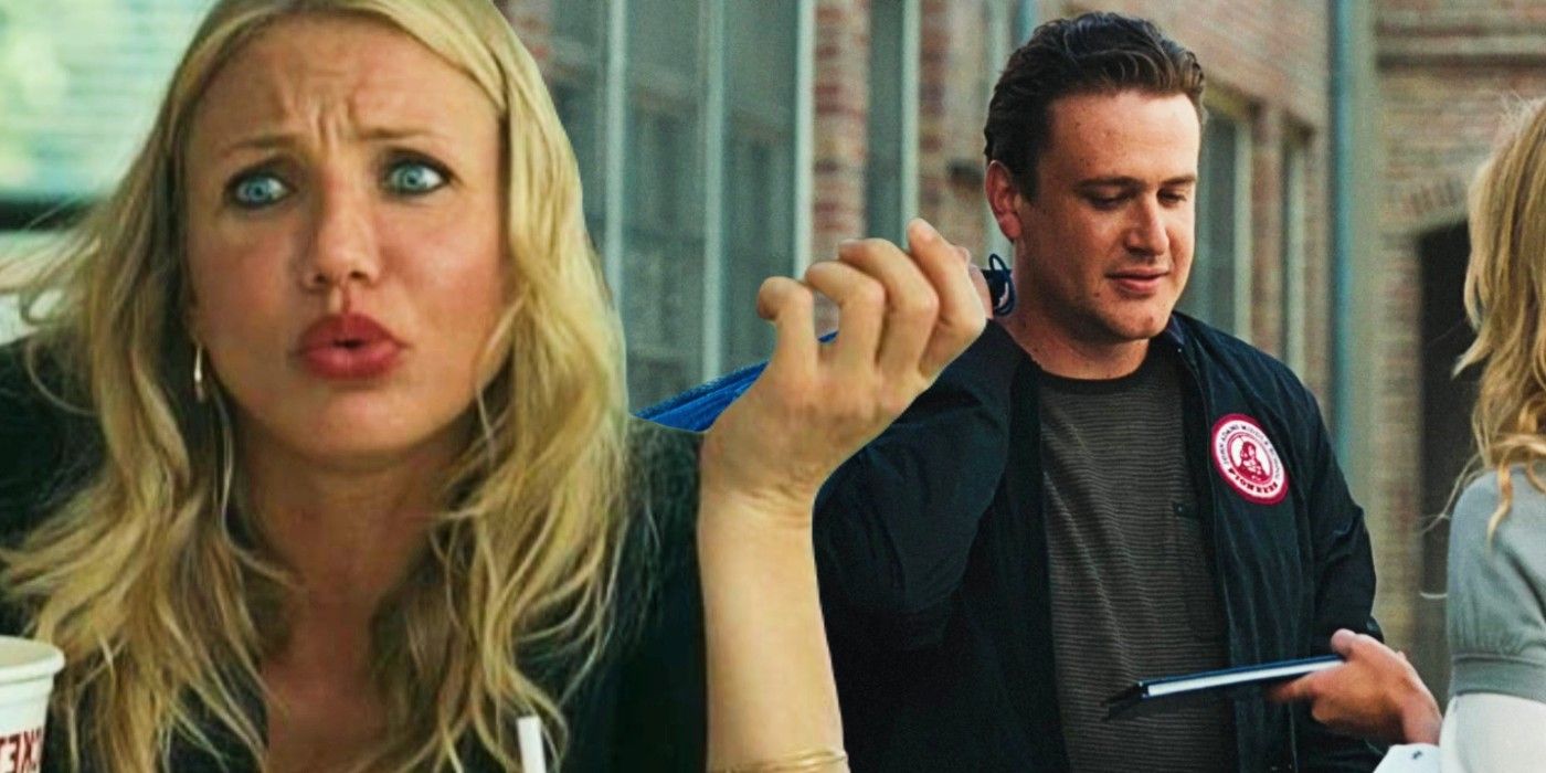 Blended image of Cameron Diaz as Elizabeth and Jason Segel as Russell in Bad Teacher