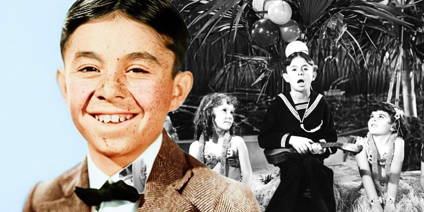 Blended image of Carl Switzer as Alfalfa in Our Gang