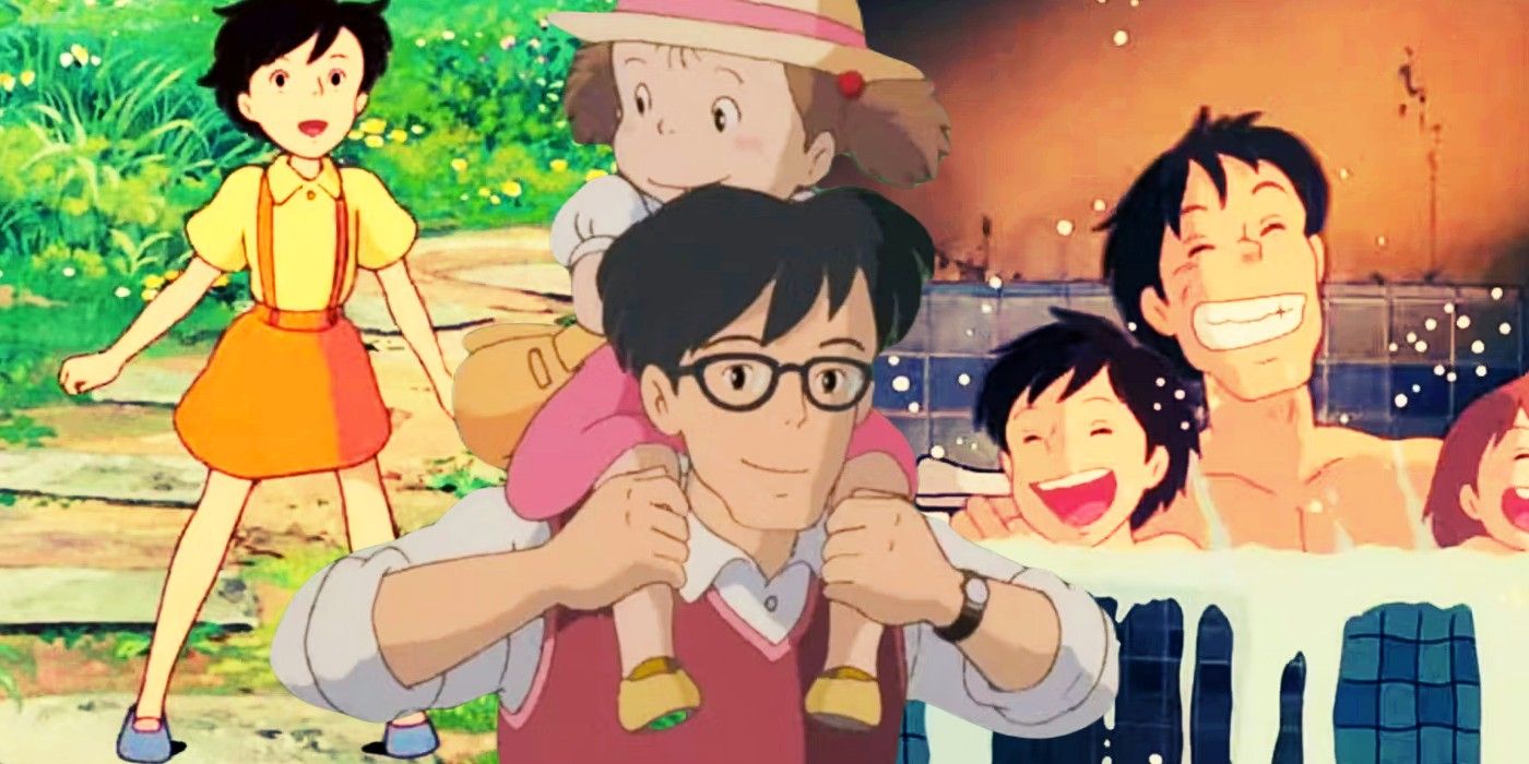 Blended image of Mei, Satsuki, and Tatsuo in My Neighbor Totoro