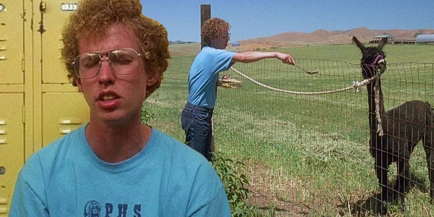 Blended image of Napoleon and the llama in Napoleon Dynamite