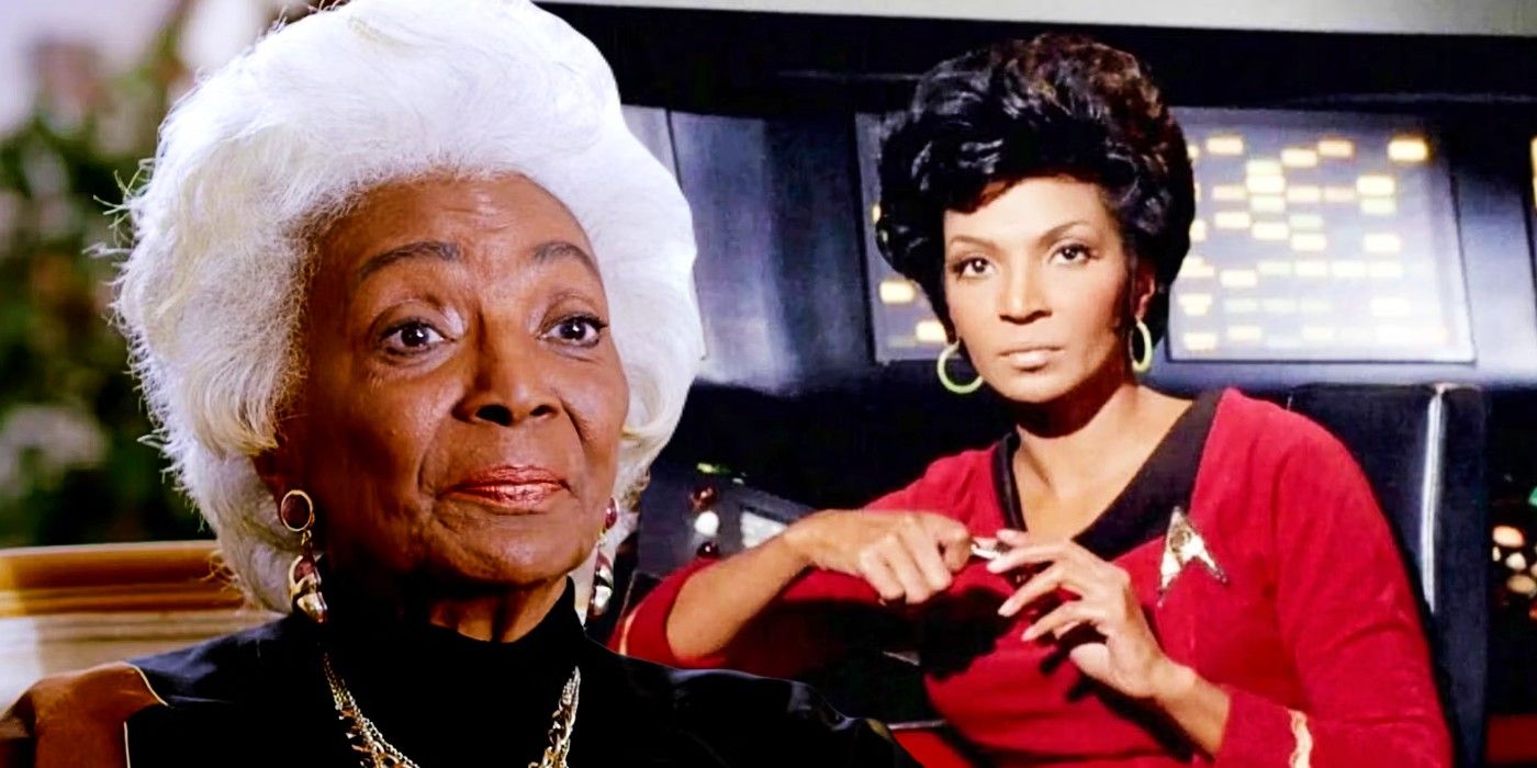 Blended image of Nichelle Nichols in Women in Motion and as Nyota Uhura in Star Trek