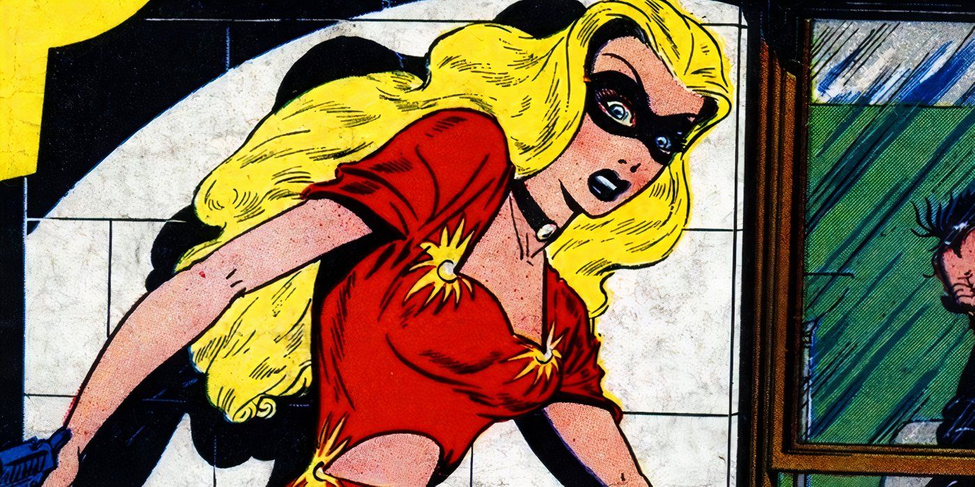 Blonde Phantom doing spy stuff in Marvel Comics