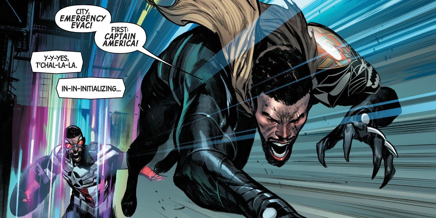 Blood Hunt #1 Black Panther saves Captain America