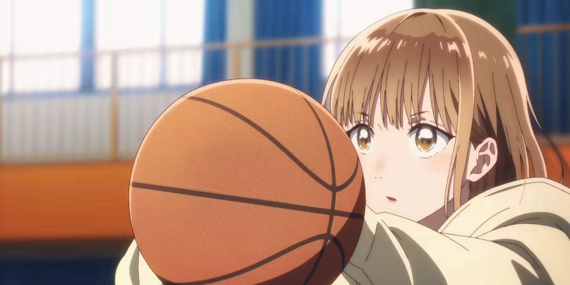 Blue Box Shonen Jump Anime Chinatsu playing basketball