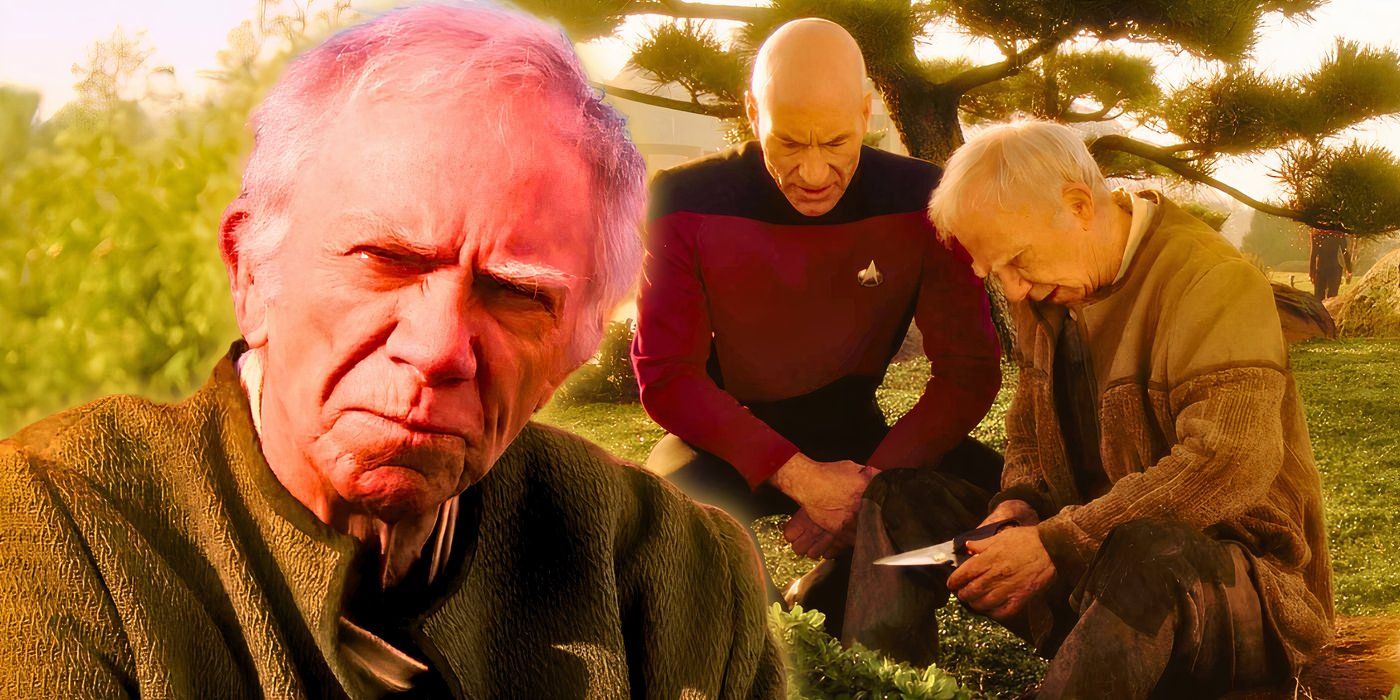 Groundskeeper Boothby with Captain Picard on Star Trek The Next Generation.