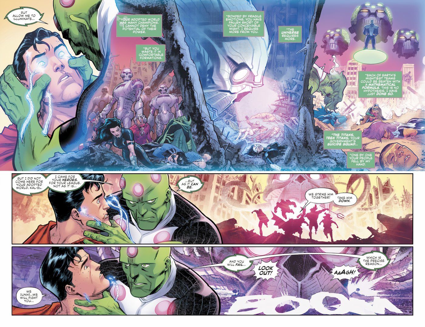 Brainiac derrota todas as equipes de super-heróis da Terra
