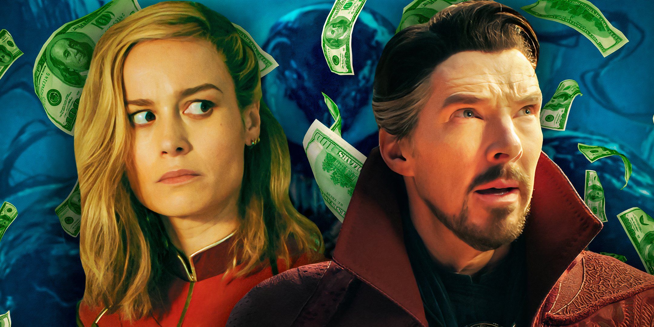 (Brie-Larson-as-Captain-Marvel)-from-Captain-Marvel-and-(Benedict-Cumberbatch-as-Doctor-Stephen-Strange)-from-Doctor-Strange-in-the-Multiverse-of-Madness