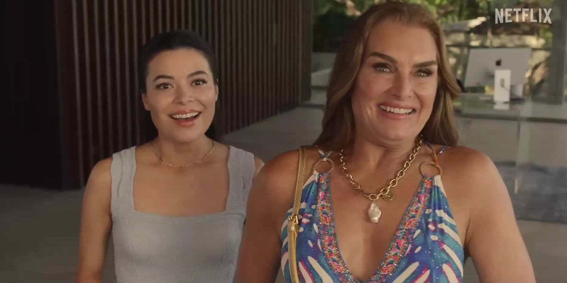 Brooke Shields smiling in Mother of the Bride