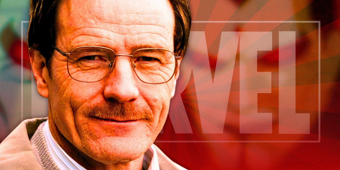Bryan Cranston as Walter White with the Marvel logo