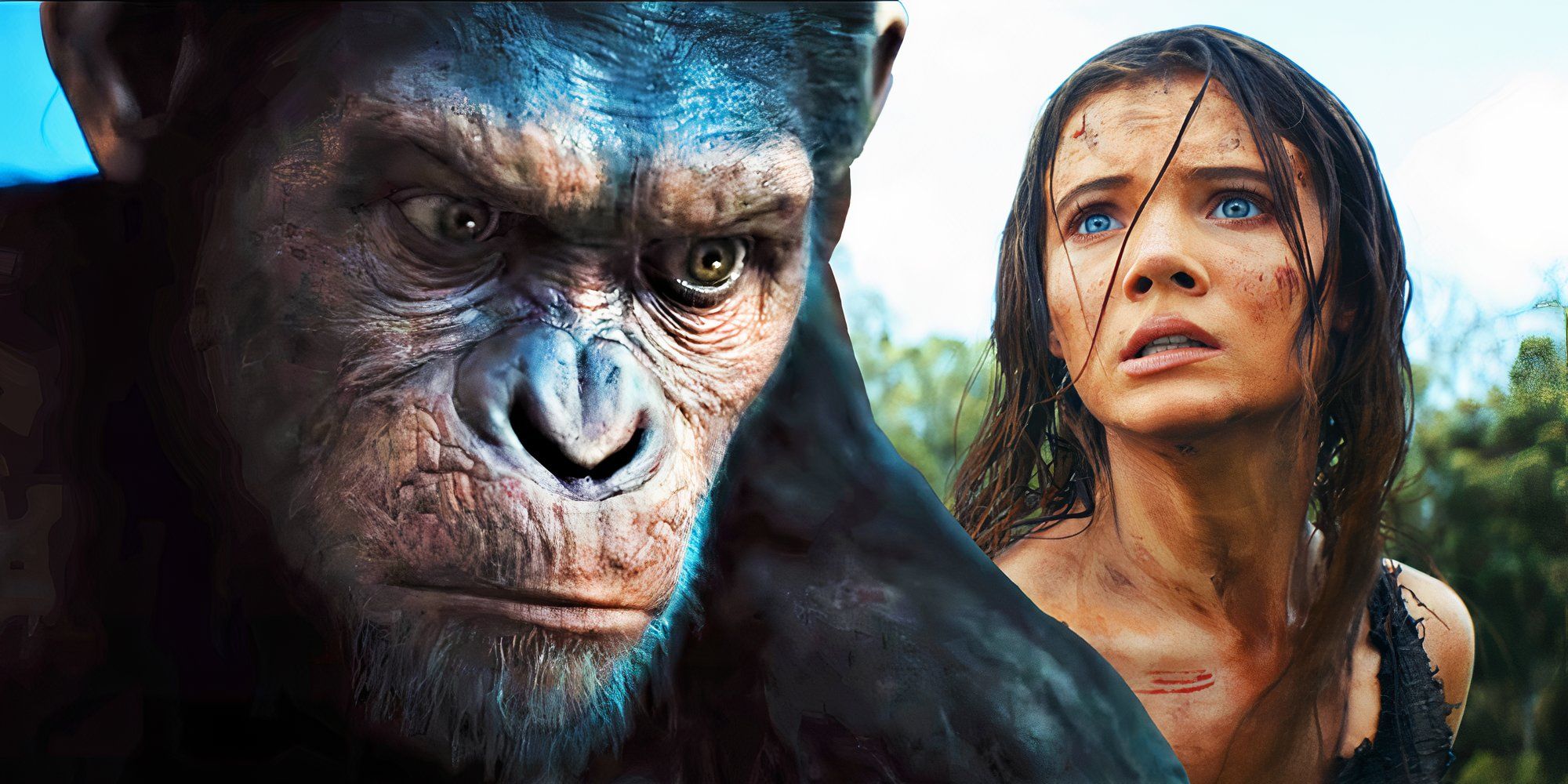 Caesar in Rise and Mae in Kingdom of the Planet of the Apes