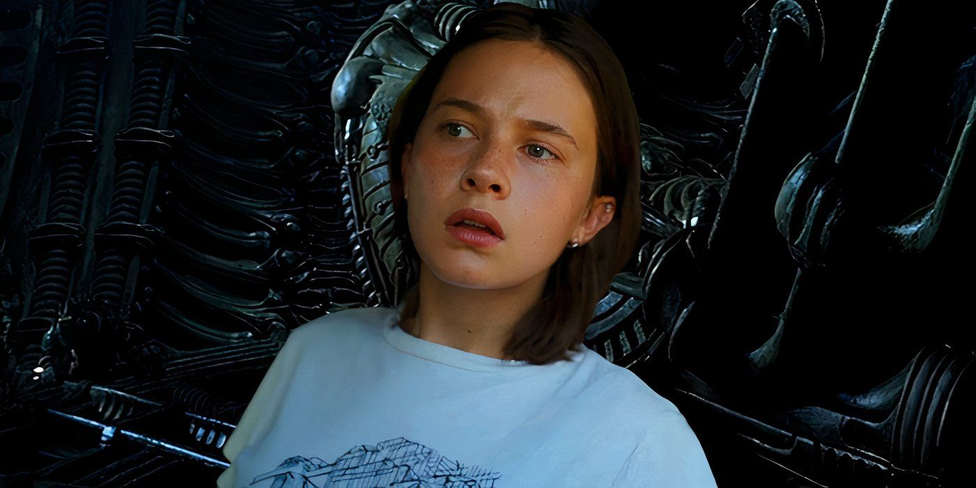 Cailee Spaeny from Civil War in Front of an Alien 1979 Background