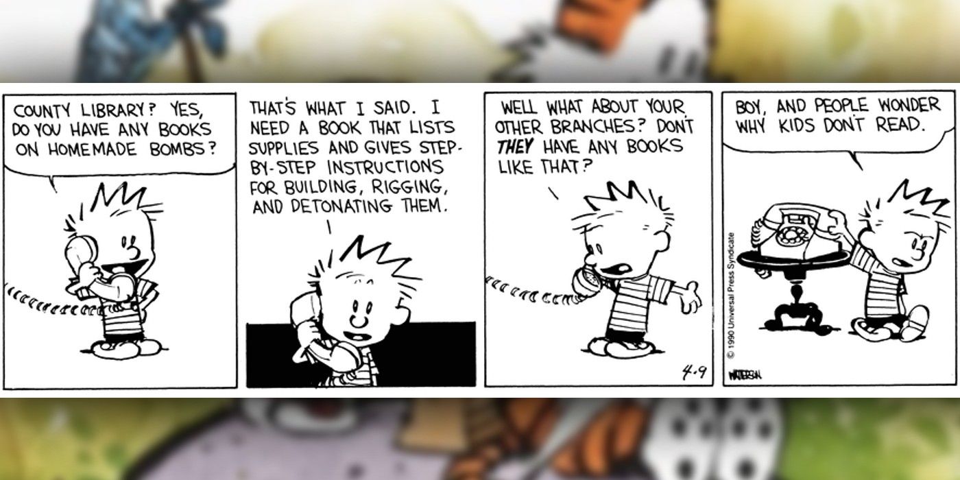 Calvin e Hobbes quadrinhos inapropriados