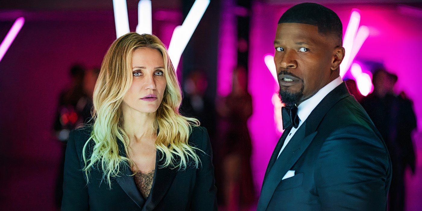 Cameron Diaz and Jamie Foxx look concerned in Back in Action