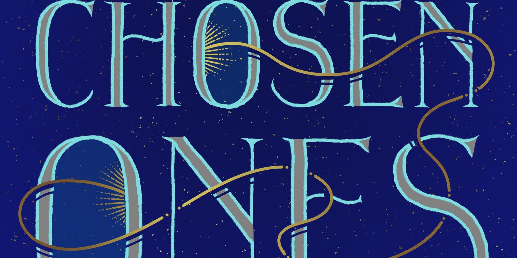 Chosen Ones Cover featuring a blue background and the title with lines weaving through it