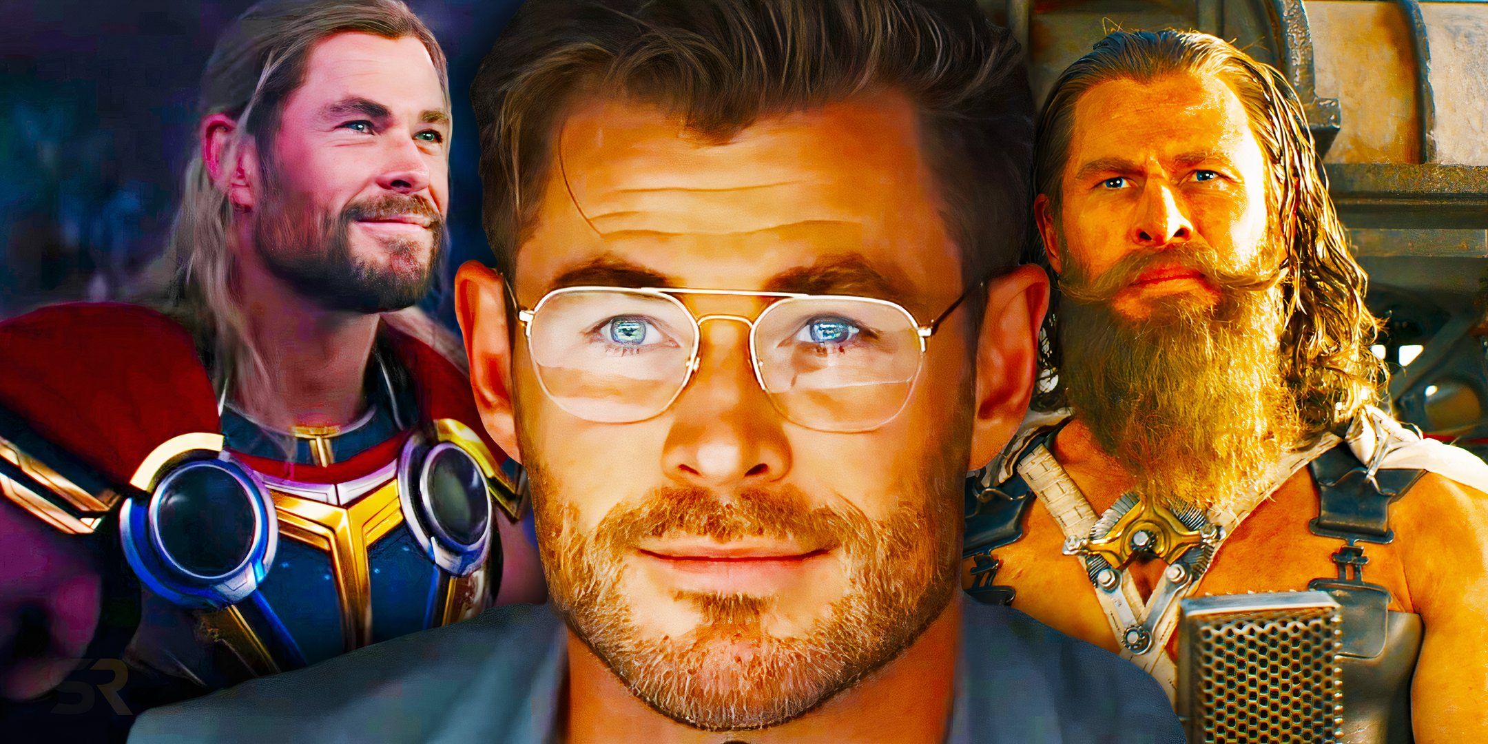 Chris Hemsworth as Thor in the MCU, Steve Abnesti in Spiderhead, and Dr. Dementus in Furiosa