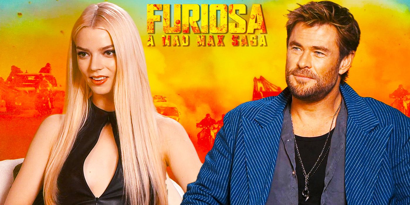 Edited image of Chris Hemsworth & Anya Taylor-Joy during Furiosa