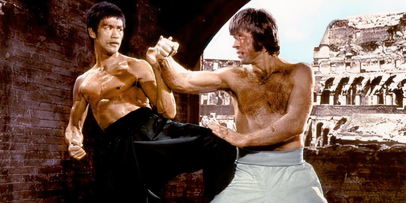 Chuck Norris and Bruce Lee in Way of the Dragon