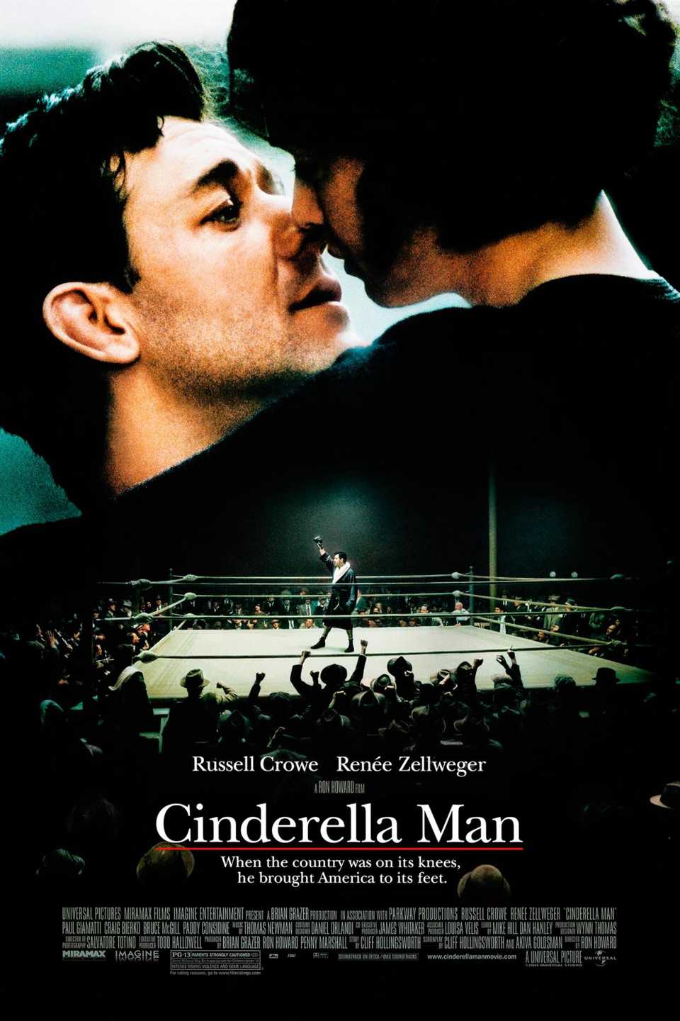 Cinderella Man (2005) - Poster - Russell crowe & renee zellweger close to each other