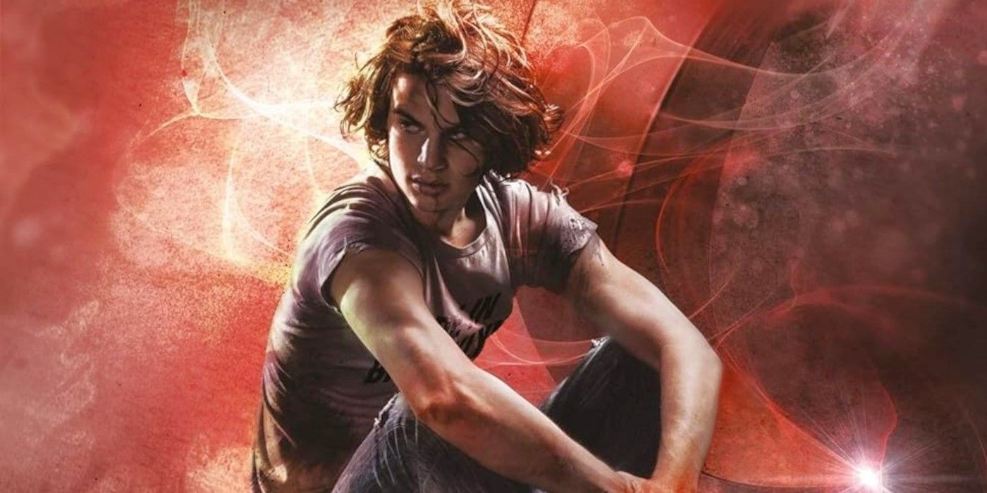 City of Glass cover featuring a red background and Simon