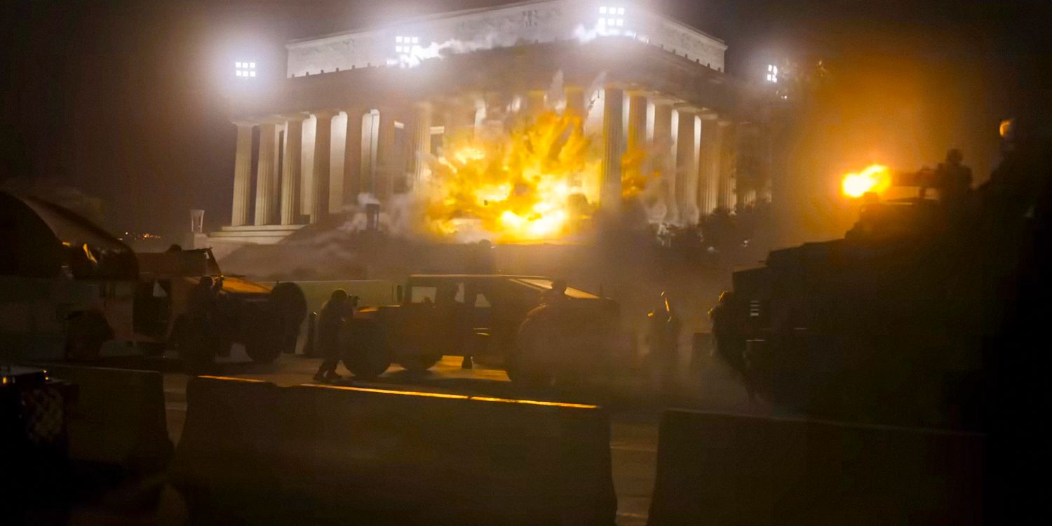 Washington is under siege in the Civil War as the Lincoln Memorial burns