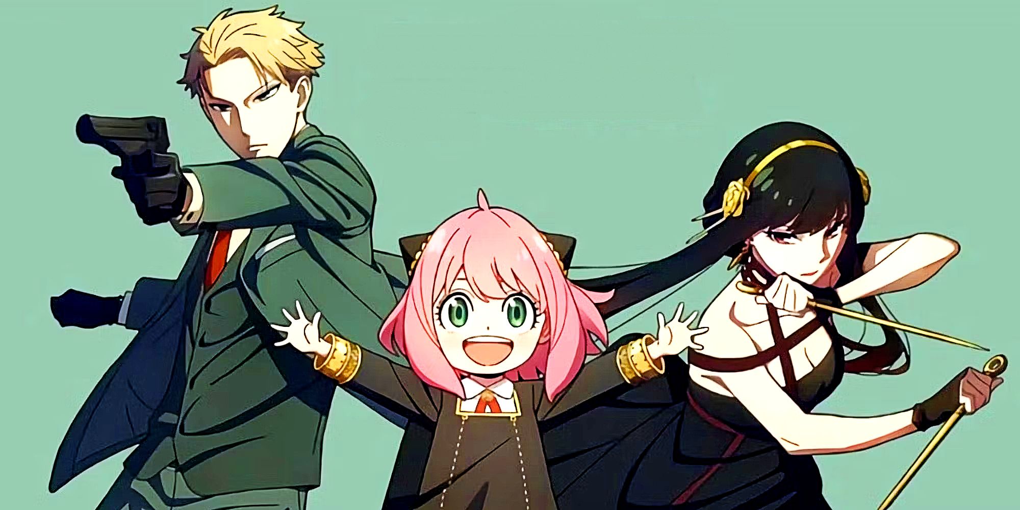 Classic Spy X Family cover pose with Loid, Anya, and Yor