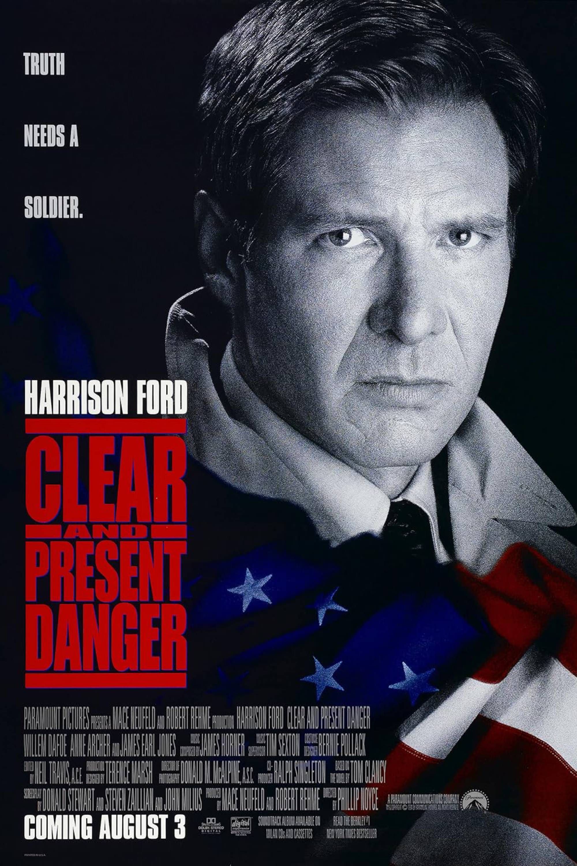 Clear And Present Danger (1994) - Poster - Harrison Ford