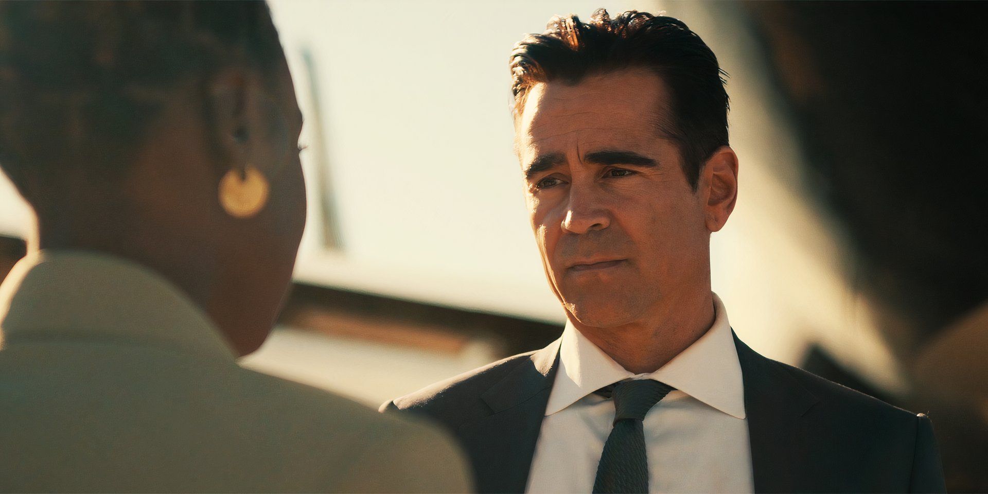 Colin Farrell as Sugar looking on, with Kirby, in the Sugar season 1 finale