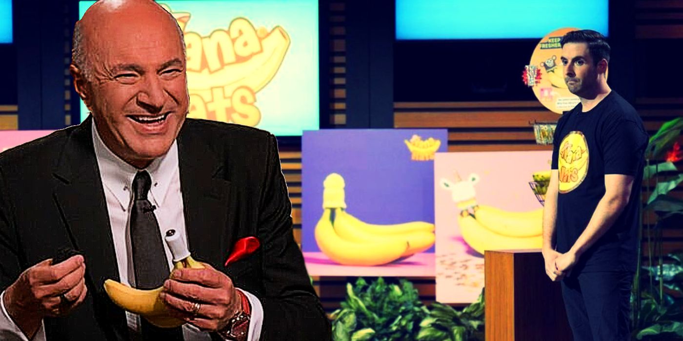 Collage of Kevin O&rsquo;Leary and Sean Adler with Nana Hats on Shark Tank.