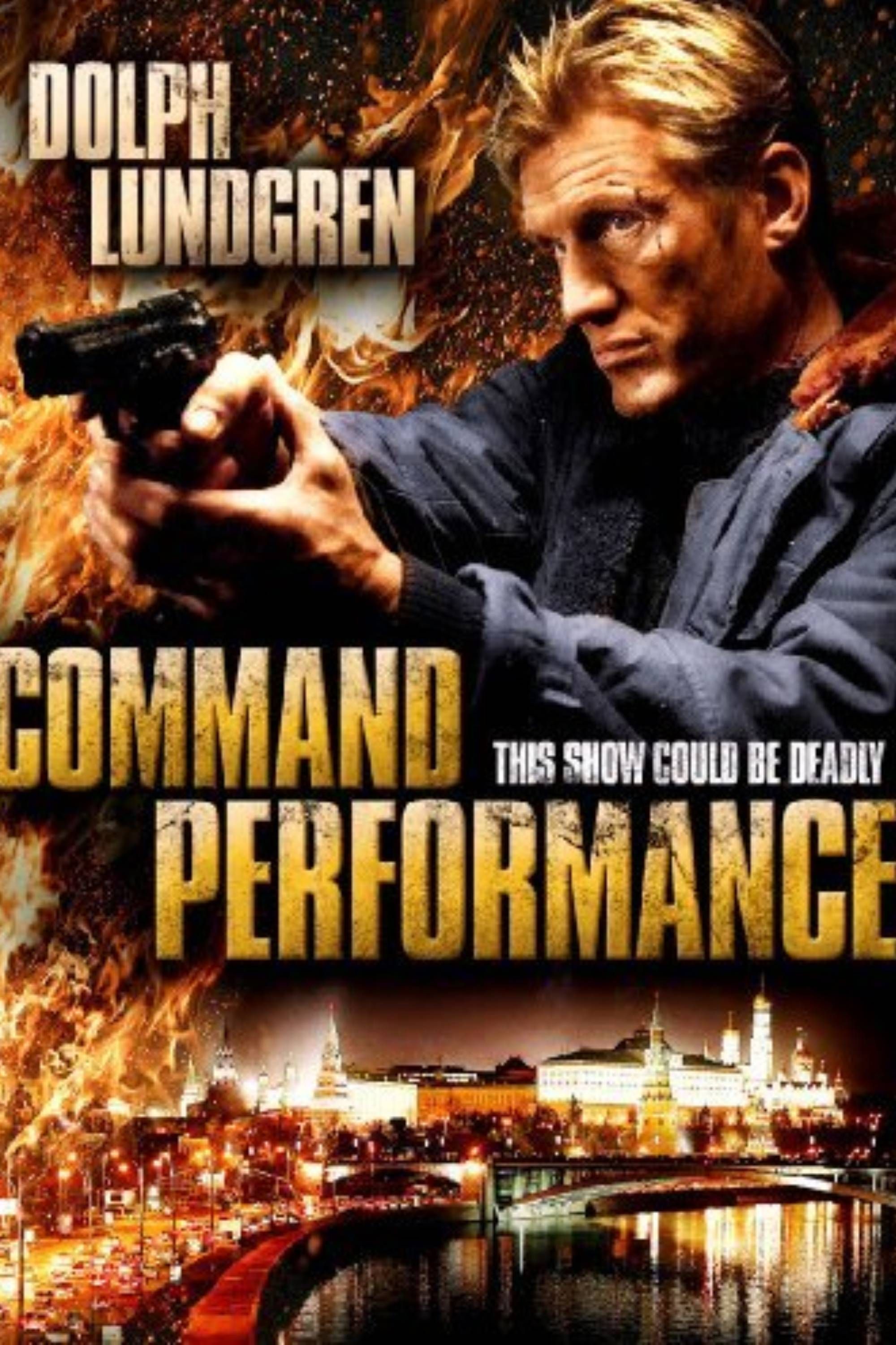 Command Performance (2009) - Pôster - Dolph Lundgren Mirando com Pistola