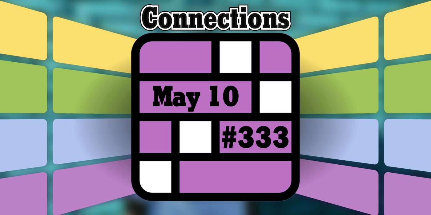 Connections: A grid with the puzzle number, date, and a blurred background