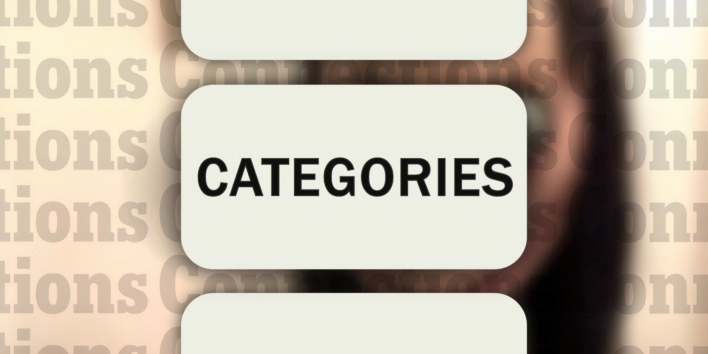 Connections May 16: The word Categories in a large box