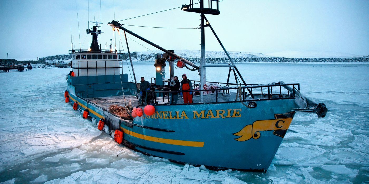 Cornellia Marie sitting in ice in Deadliest Catch.