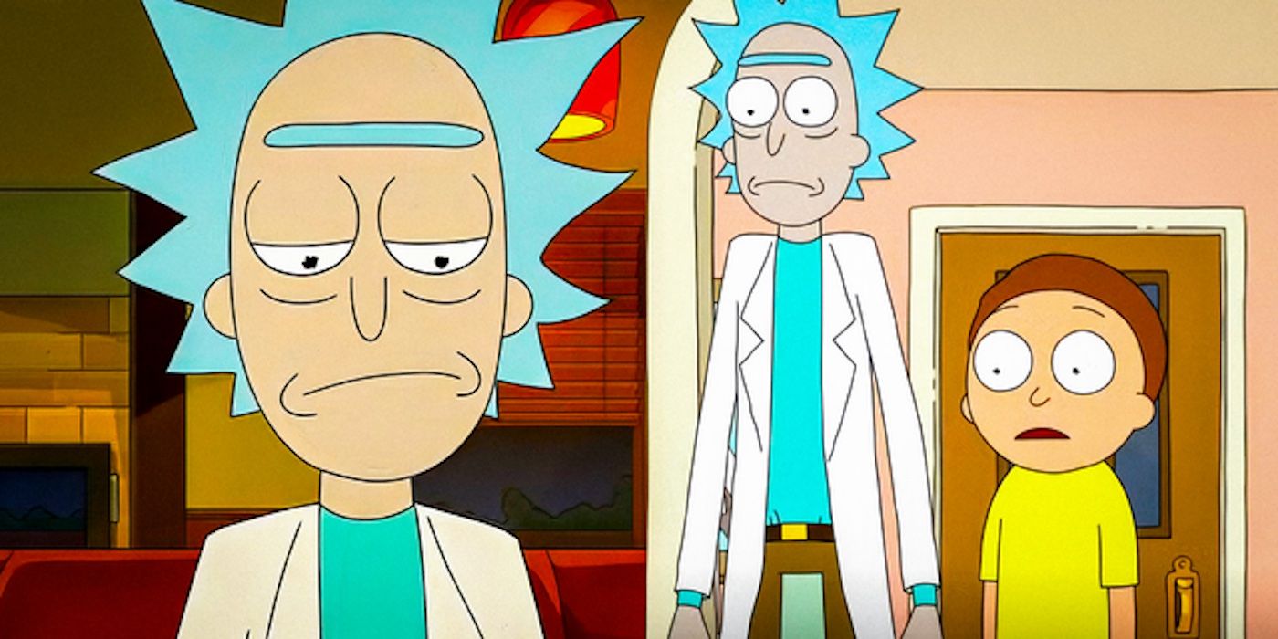 Custom image of Rick and Morty looking surprised in Rick and Morty season 7