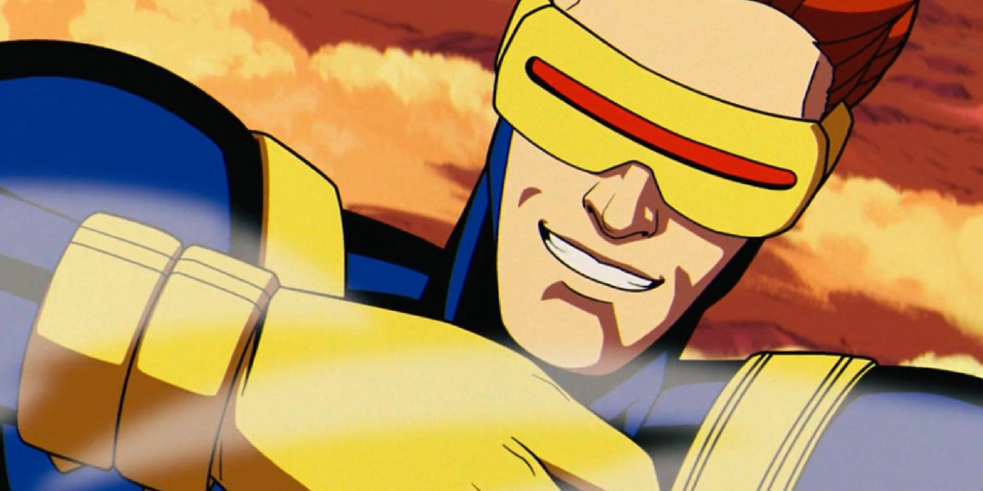 Cyclops smiles while falling in X-Men '97