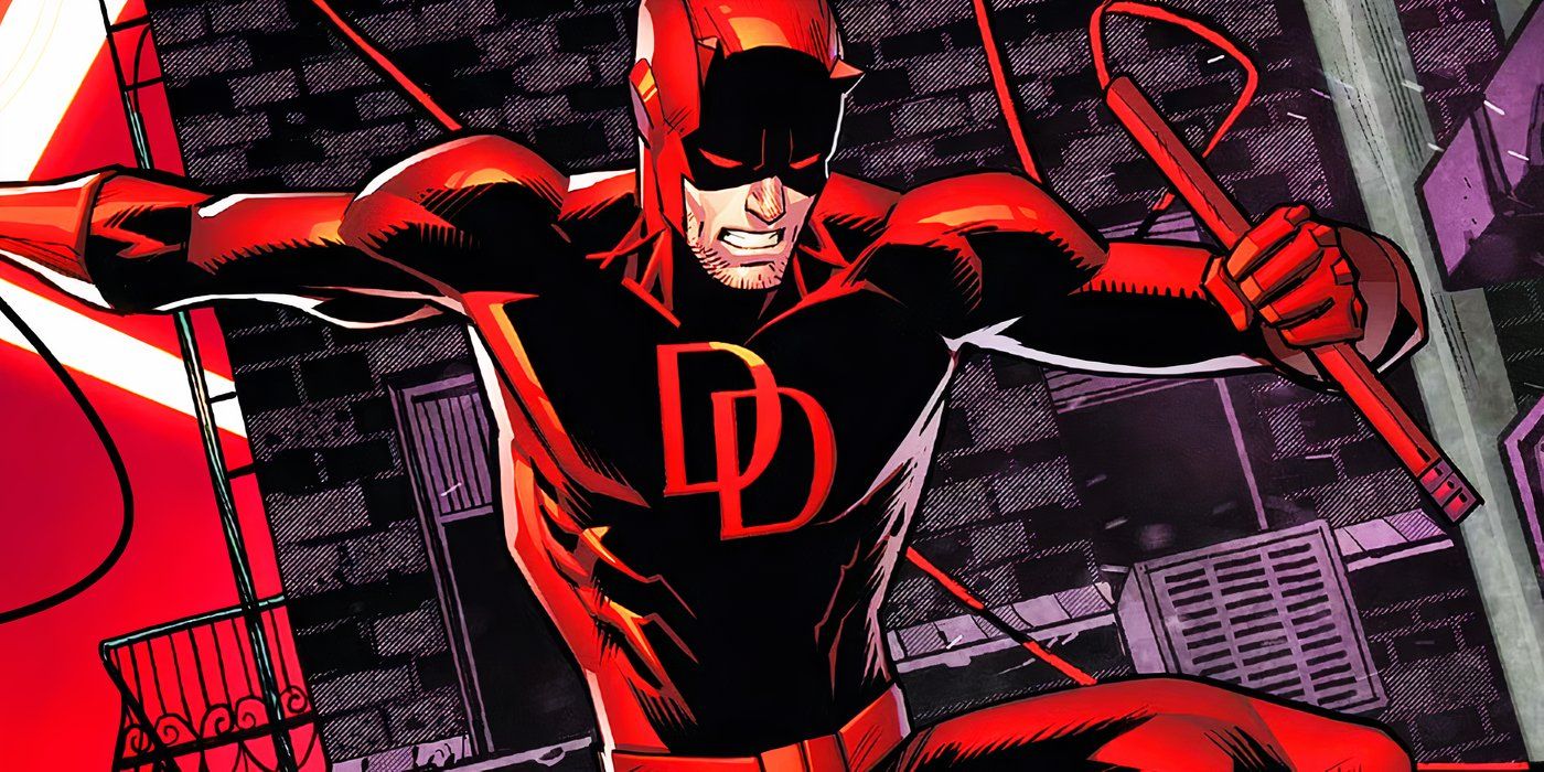 Daredevil fighting at night in Marvel Comics